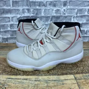 Nike Air Jordan 11 Retro Platinum Tint University Red 378037-016 Mens‎ Size 11