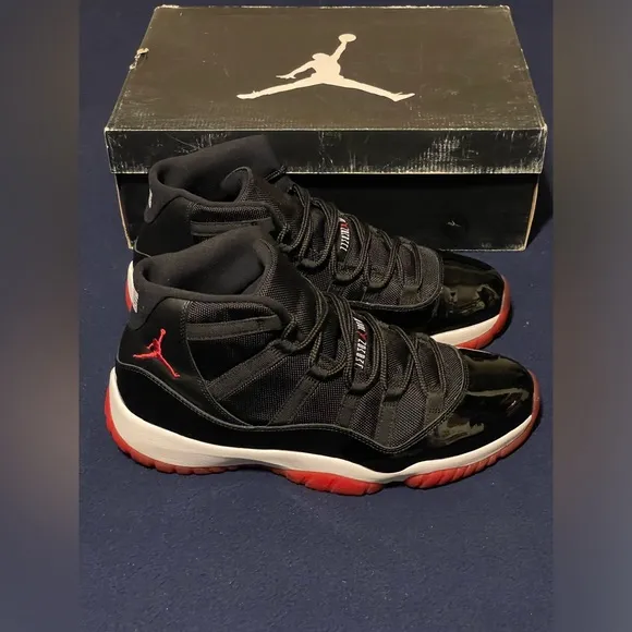 Nike Air Jordan 11 Xl Retro Bred 2012 Size 13 Black Red White