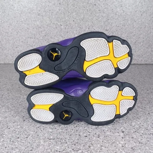 Nike Air Jordan 13 Retro Lakers Kids Sneakers Size 13C Shoes