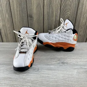 Nike Air Jordan 13 Retro Starfish Kids Size 11C DJ3005-108 White Orange Shoes