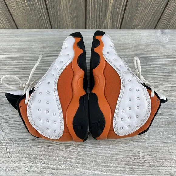 Nike Air Jordan 13 Retro Starfish Kids Size 11C DJ3005-108 White Orange Shoes