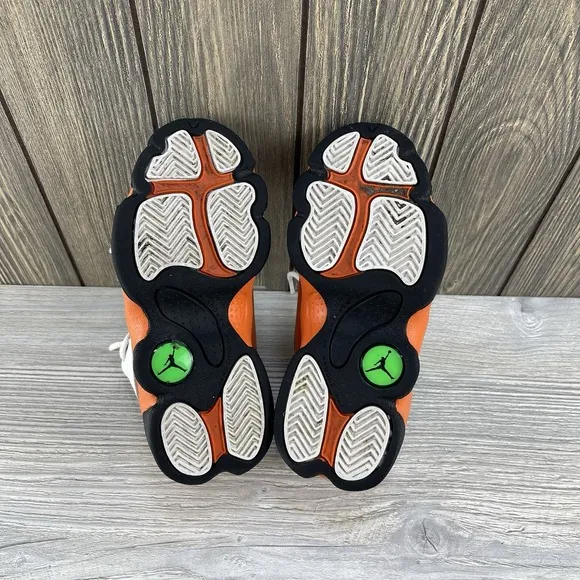 Nike Air Jordan 13 Retro Starfish Kids Size 11C DJ3005-108 White Orange Shoes