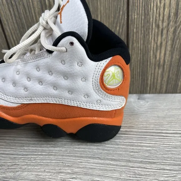 Nike Air Jordan 13 Retro Starfish Kids Size 11C DJ3005-108 White Orange Shoes