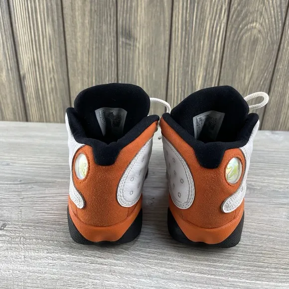 Nike Air Jordan 13 Retro Starfish Kids Size 11C DJ3005-108 White Orange Shoes