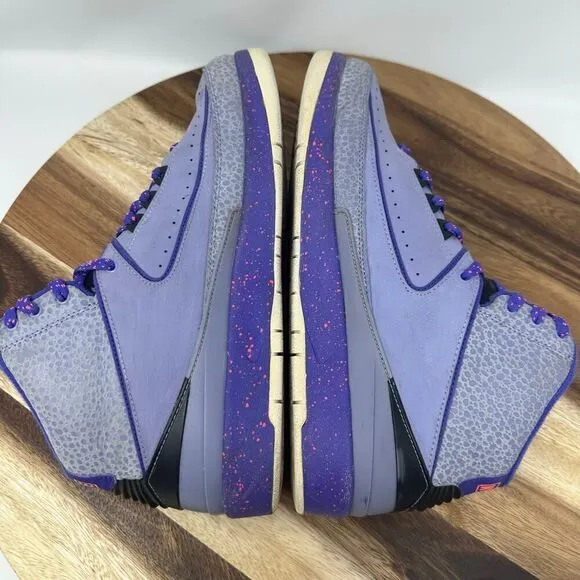 Nike Air Jordan 2 Men’s Size 10 Retro Iron Purple Suede Grey Shoes (384475-553)