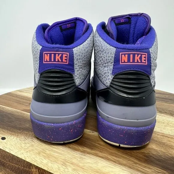 Nike Air Jordan 2 Men’s Size 10 Retro Iron Purple Suede Grey Shoes (384475-553)