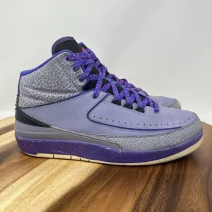 Nike Air Jordan 2 Men’s Size 10 Retro Iron Purple Suede Grey Shoes (384475-553)