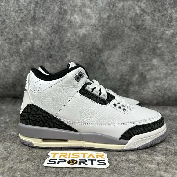 Nike Air Jordan 3 Retro Shoes GS Size 6 Womens Size 7.5 Cement Grey DM0967-106