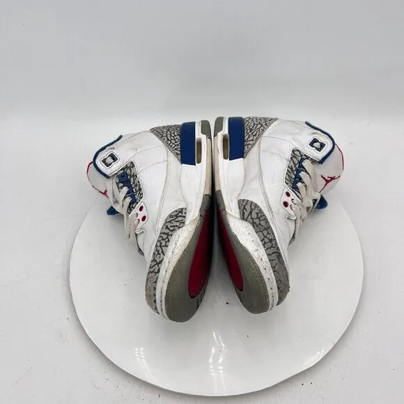 Nike Air Jordan 3 Retro Youth Size 7Y Women 8.5 854261-106 True Blue White Shoes