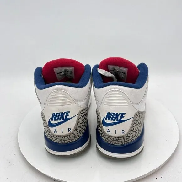 Nike Air Jordan 3 Retro Youth Size 7Y Women 8.5 854261-106 True Blue White Shoes