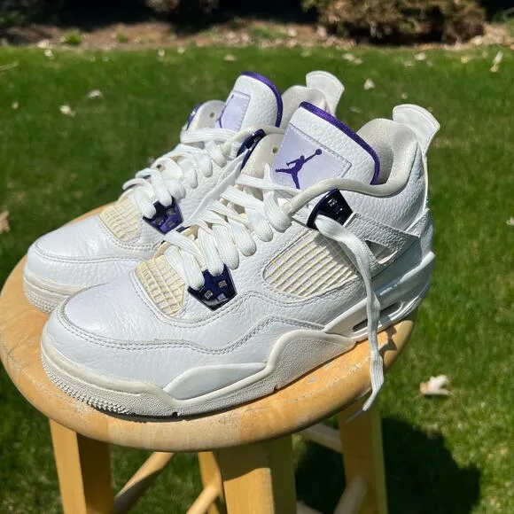 Nike Air Jordan 4 Retro GS Purple Metallic Men's Shoes - Size 6 - Ships Now