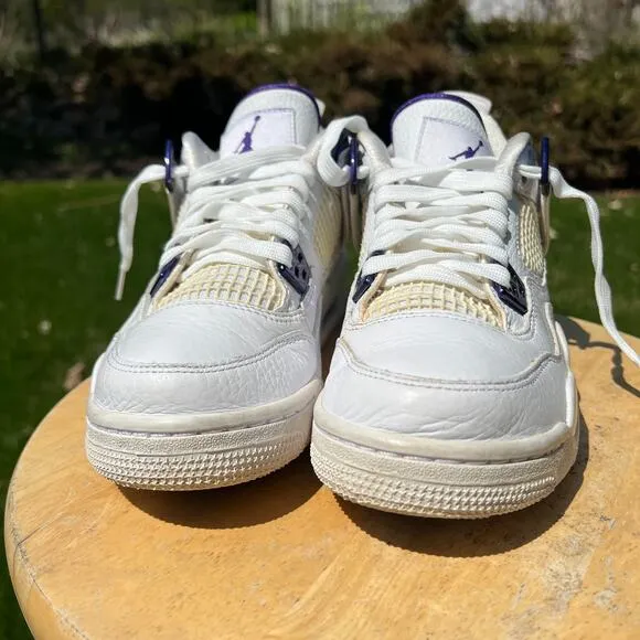 Nike Air Jordan 4 Retro GS Purple Metallic Men's Shoes - Size 6 - Ships Now