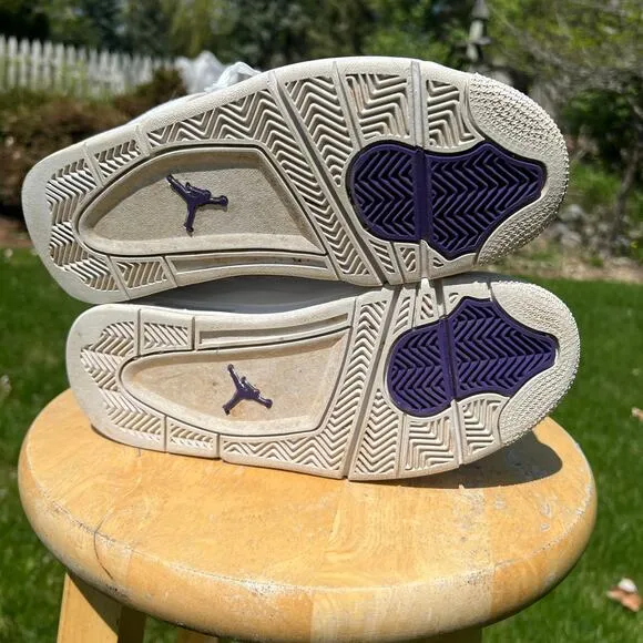 Nike Air Jordan 4 Retro GS Purple Metallic Men's Shoes - Size 6 - Ships Now