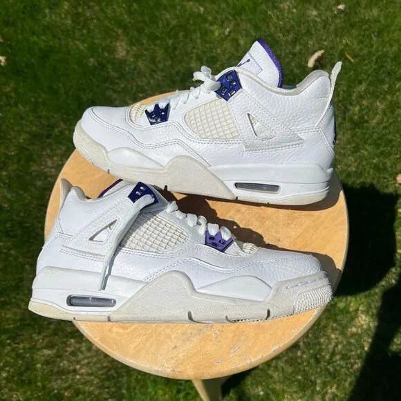 Nike Air Jordan 4 Retro GS Purple Metallic Men's Shoes - Size 6 - Ships Now