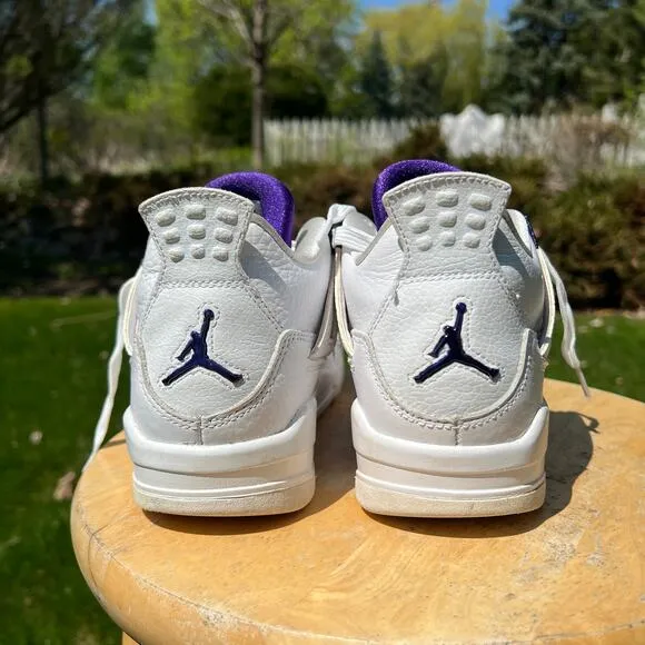 Nike Air Jordan 4 Retro GS Purple Metallic Men's Shoes - Size 6 - Ships Now