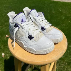 Nike Air Jordan 4 Retro GS Purple Metallic Men's Shoes - Size 6 - Ships Now