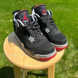 Nike Air Jordan 4 Retro OG Bred 2019 Men's Shoes - Size 8.5 - Ships Now
