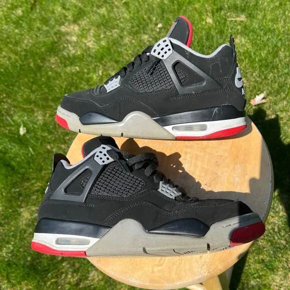 Nike Air Jordan 4 Retro OG Bred 2019 Men's Shoes - Size 8.5 - Ships Now