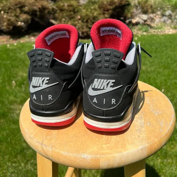 Nike Air Jordan 4 Retro OG Bred 2019 Men's Shoes - Size 8.5 - Ships Now