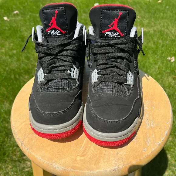 Nike Air Jordan 4 Retro OG Bred 2019 Men's Shoes - Size 8.5 - Ships Now