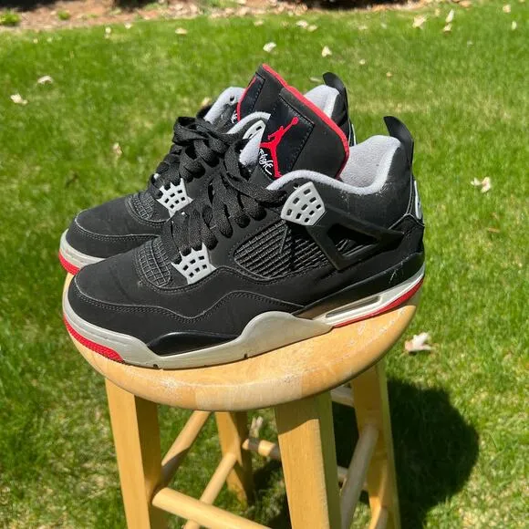 Nike Air Jordan 4 Retro OG Bred 2019 Men's Shoes - Size 8.5 - Ships Now