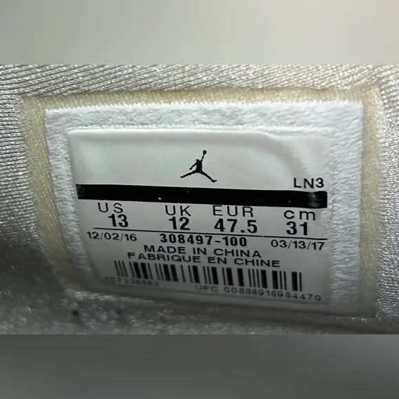 Nike Air Jordan 4 Retro ‘Pure Money’ (308497 100) Shoes Size: 13 M