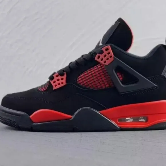 Nike Air Jordan 4 Retro Red Thunder  Men Basketball Shoes
