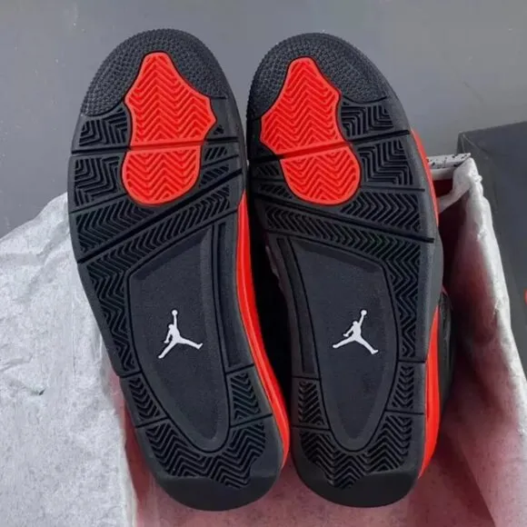 Nike Air Jordan 4 Retro Red Thunder Men Basketball Shoes