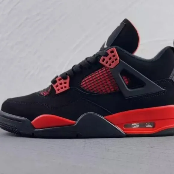 Nike Air Jordan 4 Retro Red Thunder  Men Basketball Shoes