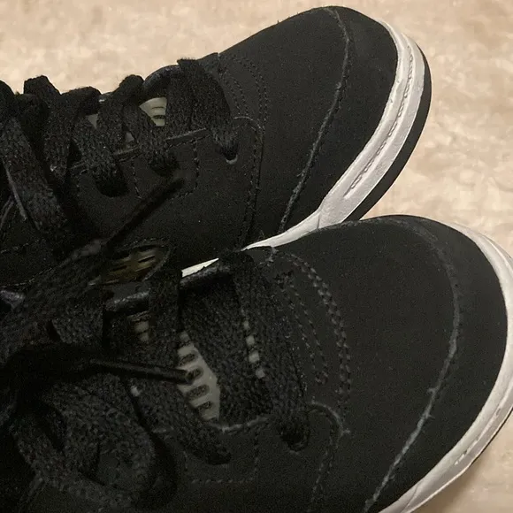 Nike Air Jordan 5 Retro Sneakers Kids Black Shoes 10C