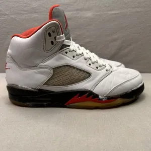 Nike Air Jordan 5 V Retro Mens Size 8 Shoes Fire Red Silver Tongue 2020 PROJECT