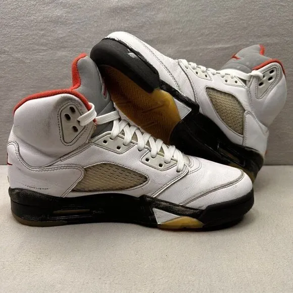 Nike Air Jordan 5 V Retro Mens Size 8 Shoes Fire Red Silver Tongue 2020 PROJECT
