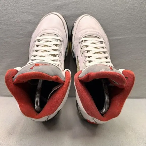 Nike Air Jordan 5 V Retro Mens Size 8 Shoes Fire Red Silver Tongue 2020 PROJECT