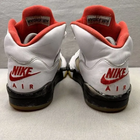 Nike Air Jordan 5 V Retro Mens Size 8 Shoes Fire Red Silver Tongue 2020 PROJECT
