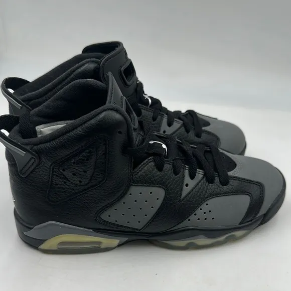 Nike Air Jordan 6 VI Retro BG Size 6Y Sneakers 384665-010 Shoes Black Grey