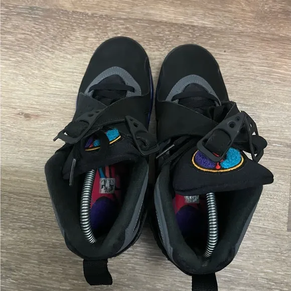 Nike Air Jordan 8 Retro Aqua/Black Shoes 305368-025 GS Size 5.5Y