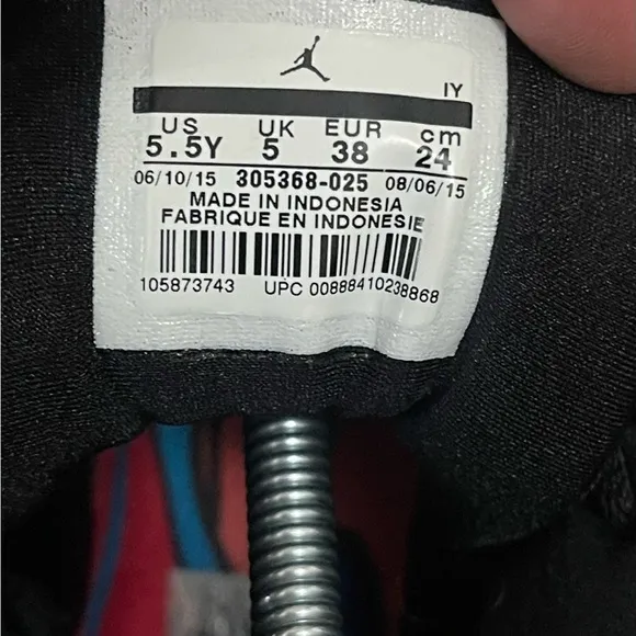 Nike Air Jordan 8 Retro Aqua/Black Shoes 305368-025 GS Size 5.5Y