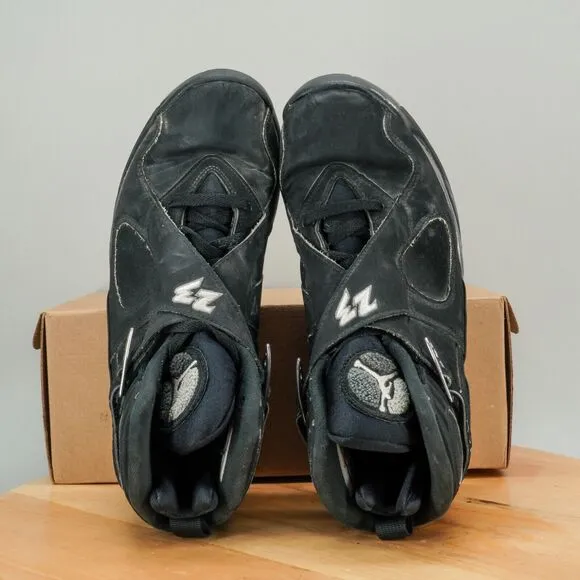 Nike Air Jordan 8 Retro Chrome Mens Size 9 Shoes Black Silver Basketball BEATERS