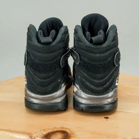 Nike Air Jordan 8 Retro Chrome Mens Size 9 Shoes Black Silver Basketball BEATERS