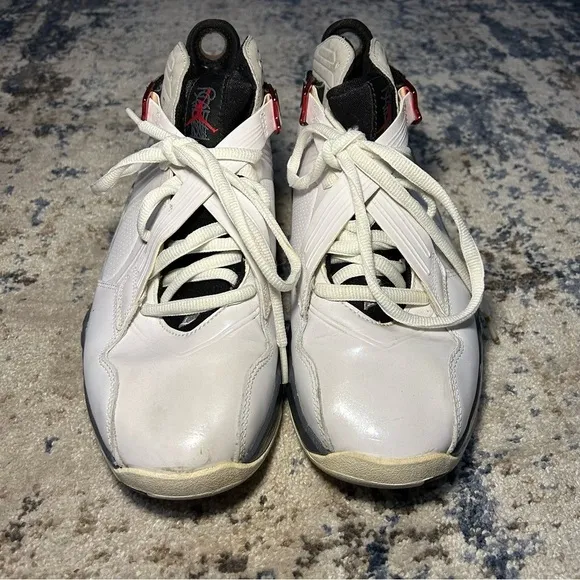 Nike Air Jordan 8.0 Varsity Red &amp; White Basketball Shoes Size 7.5