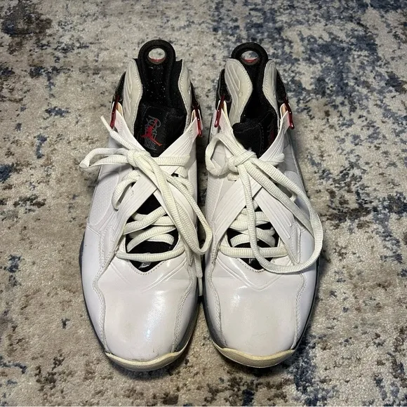 Nike Air Jordan 8.0 Varsity Red &amp; White Basketball Shoes Size 7.5