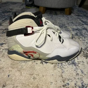 Nike Air Jordan 8.0 Varsity Red &amp; White Basketball Shoes Size 7.5