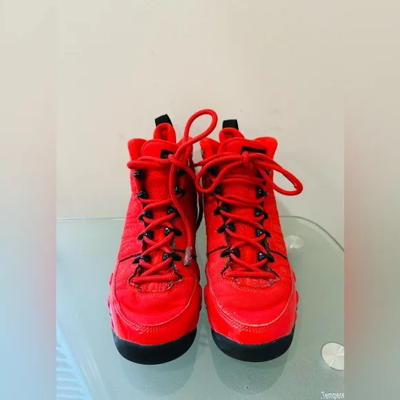 Nike Air Jordan 9 Retro GS Shoes Chile Red 302359-600 Kid’s 4Y