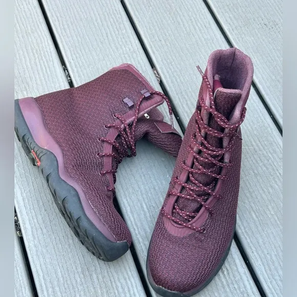 Nike Air Jordan Future Urban waterproof Boots Mens Size 9 Shoes Night Maroon