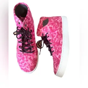 Nike Air Jordan hot pink tie-dye youth high top sneakers size 7Y