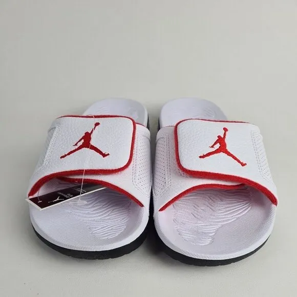 Nike Air Jordan Hydro 3 Retro Slides White University Red Mens Sandals