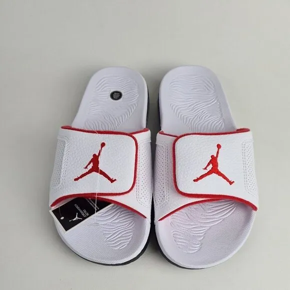 Nike Air Jordan Hydro 3 Retro Slides White University Red Mens Sandals