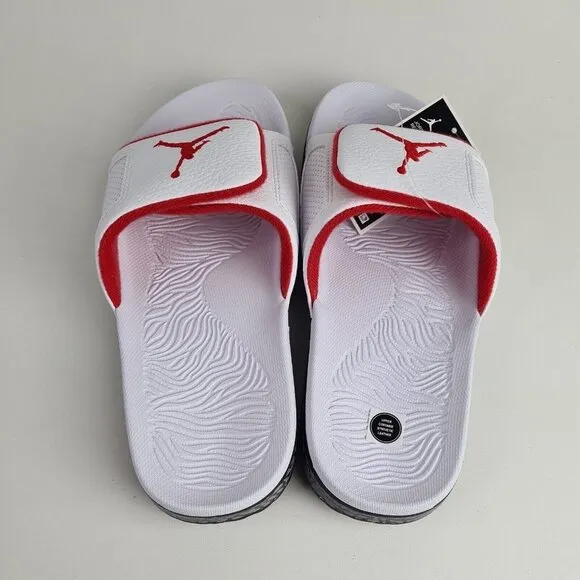 Nike Air Jordan Hydro 3 Retro Slides White University Red Mens Sandals