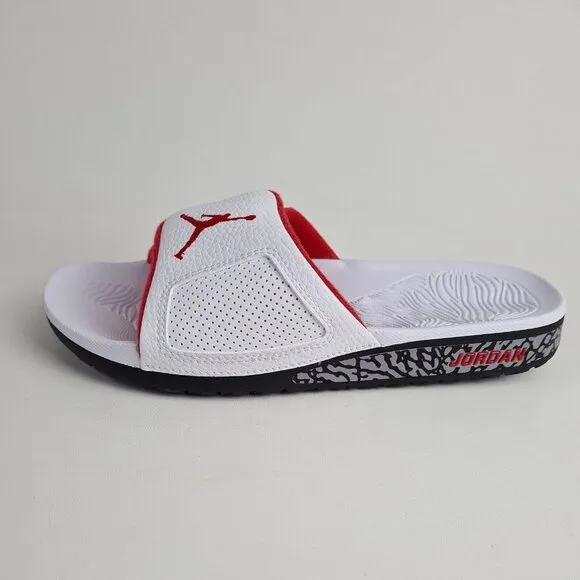 Nike Air Jordan Hydro 3 Retro Slides White University Red Mens Sandals