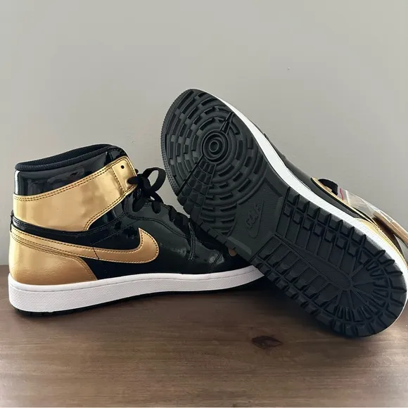 Nike Air Jordan I High G Men's Golf Shoes Gold Toe Men’s Size 15 DQ0660-002